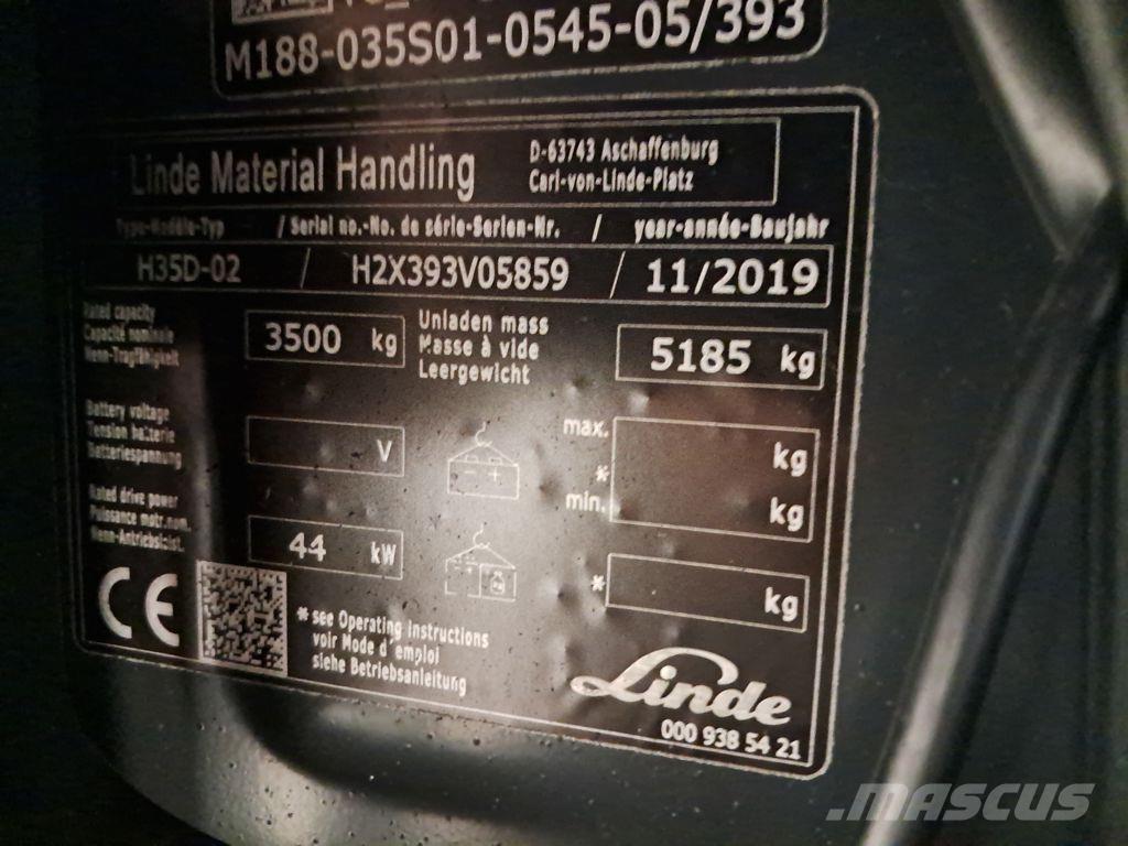 Linde H35D-02 Tehnika ar dīzeļa dzinēju