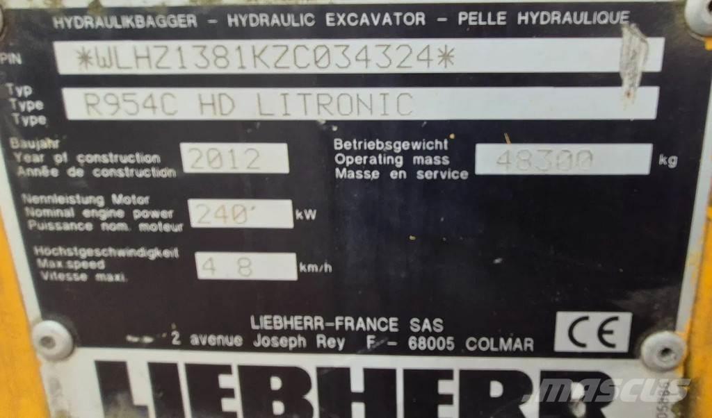Liebherr r954c Kāpurķēžu ekskavatori