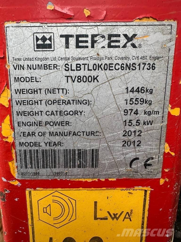 Terex TV 800 Divvalču grunts veltņi