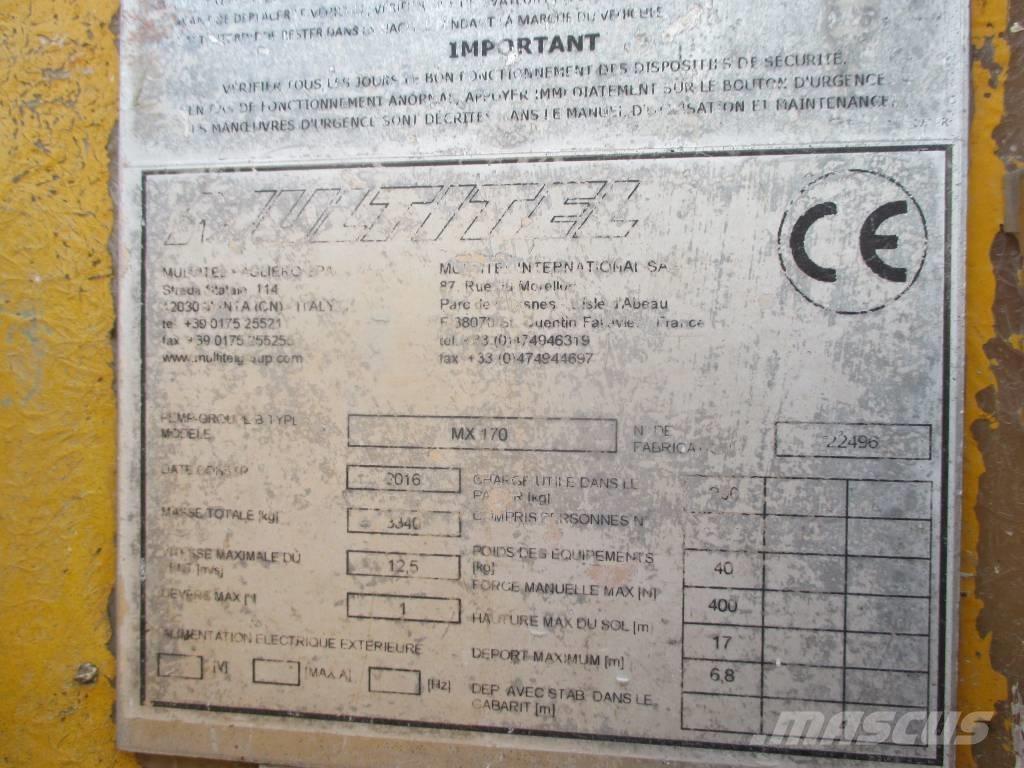 Multitel MX 170 Pacēlāji uz automašīnas bāzes