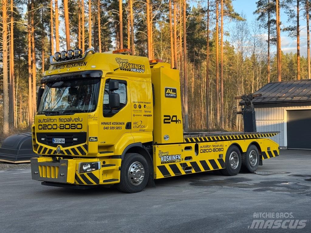 Renault Premium 450 Evakuators ar manipulatoru