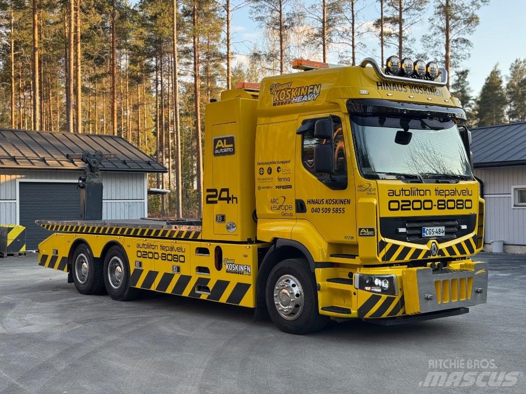 Renault Premium 450 Evakuators ar manipulatoru