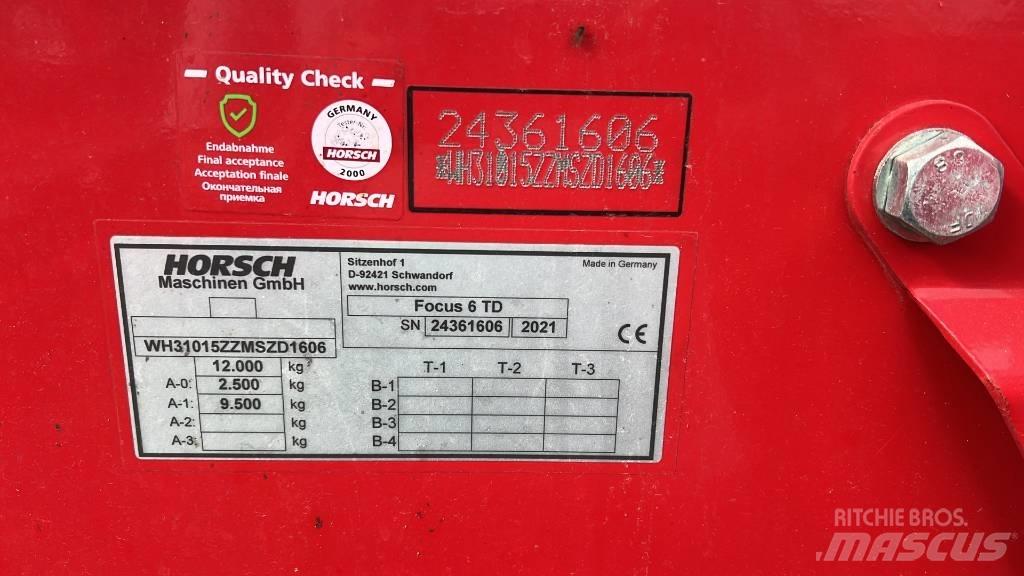 Horsch Focus 6 TD Sējmašīnas