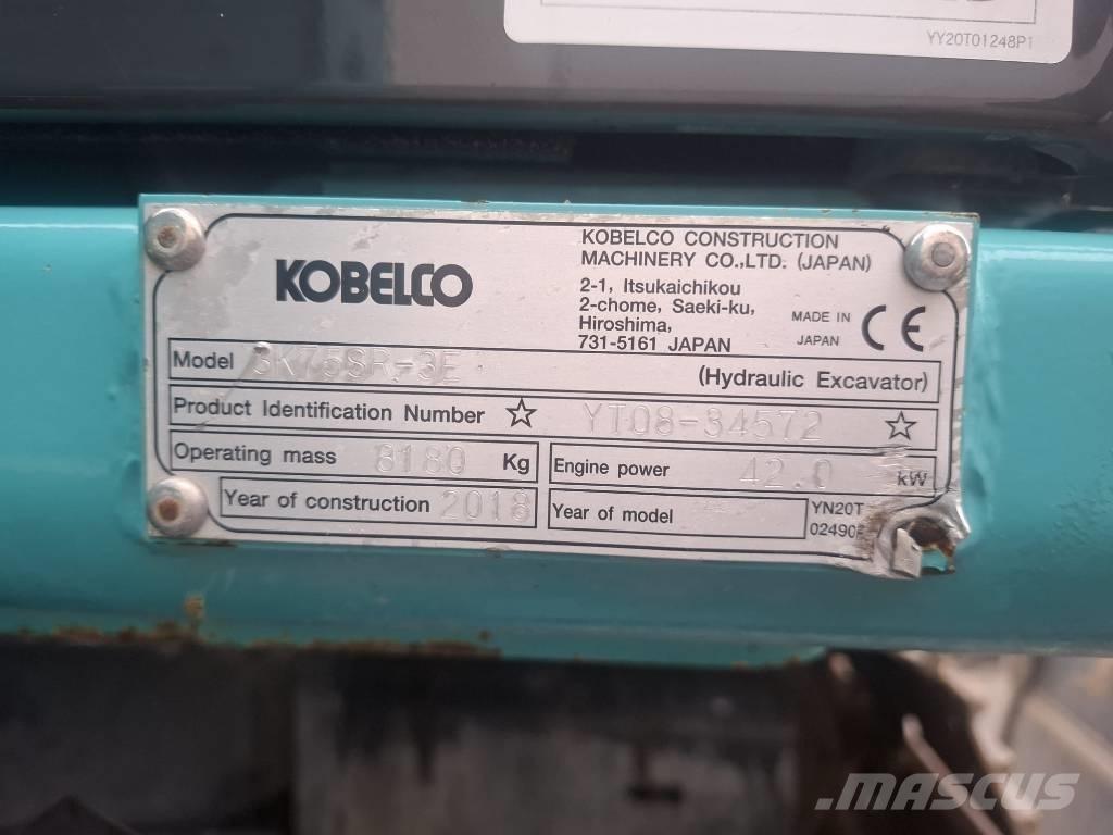 Kobelco SK 75 SR-3E Vidēja lieluma ekskavatori 7 t - 12 t