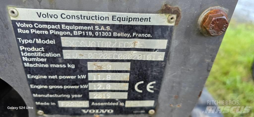 Volvo EC 20 E Mini ekskavatori < 7 t