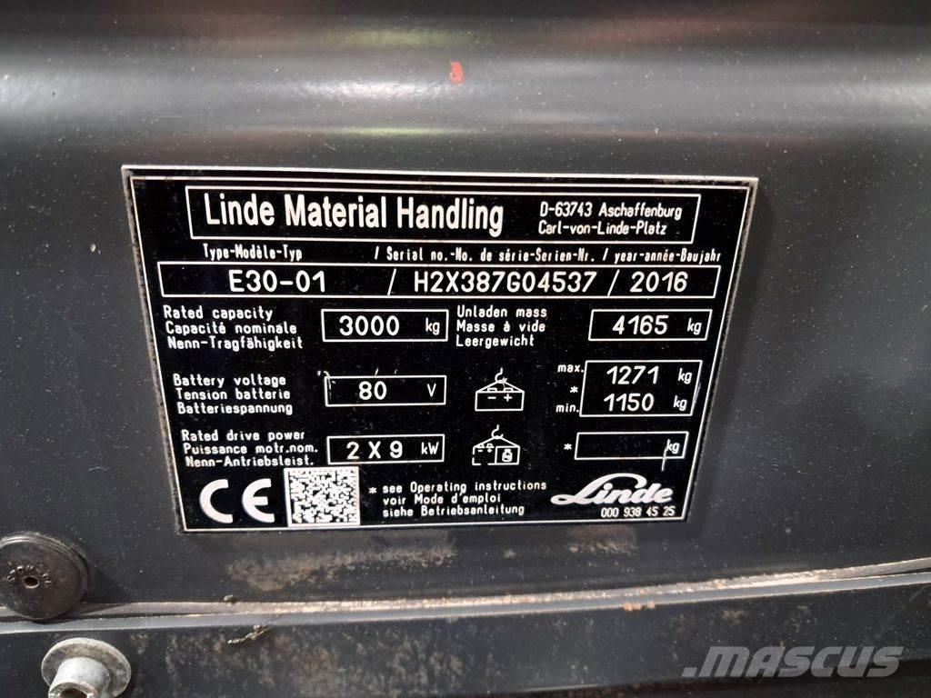 Linde E30-01 Elektriskie iekrāvēji
