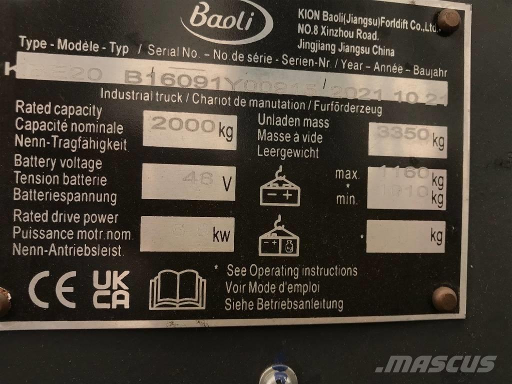 Baoli KBE 20-N Elektriskie iekrāvēji