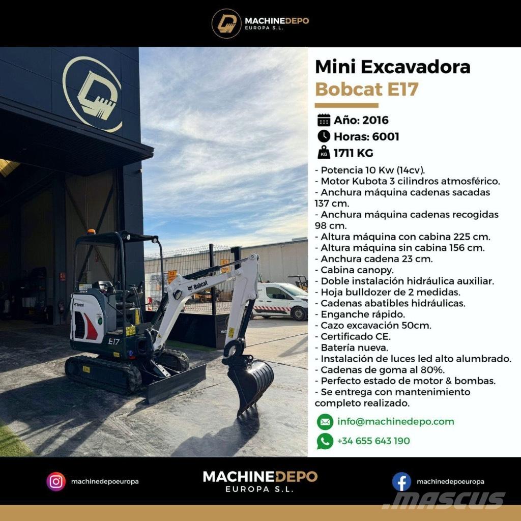Bobcat E 17 Mini ekskavatori < 7 t