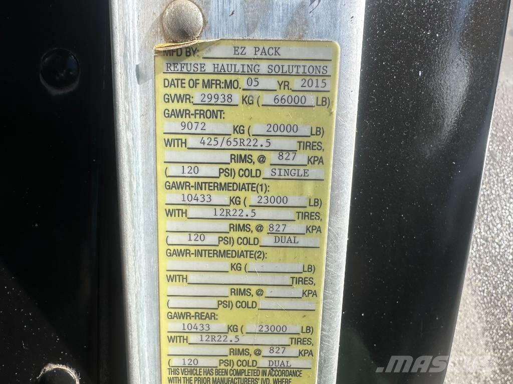 Peterbilt 320 Atkritumu izvešanas transports