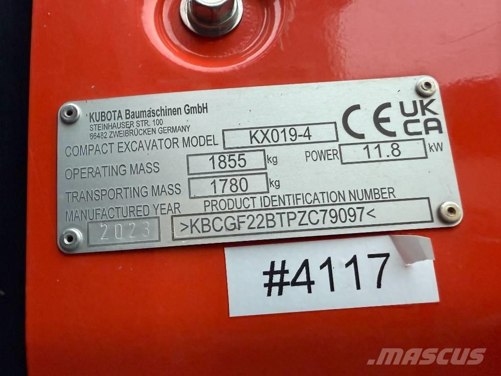 Kubota KX 019-4 Mini ekskavatori < 7 t