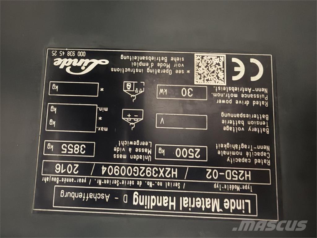 Linde H25D-02 Tehnika ar dīzeļa dzinēju