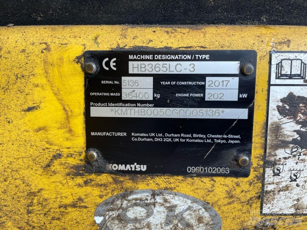 Komatsu HB 365 LC3 Kāpurķēžu ekskavatori