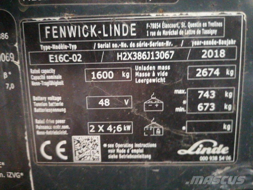 Linde E16C Elektriskie iekrāvēji