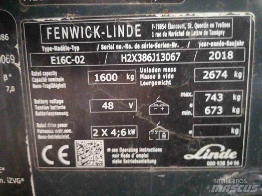 Linde E16C Elektriskie iekrāvēji