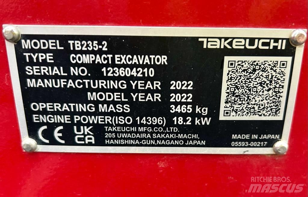 Takeuchi TB 235-2 V3 Mini ekskavatori < 7 t