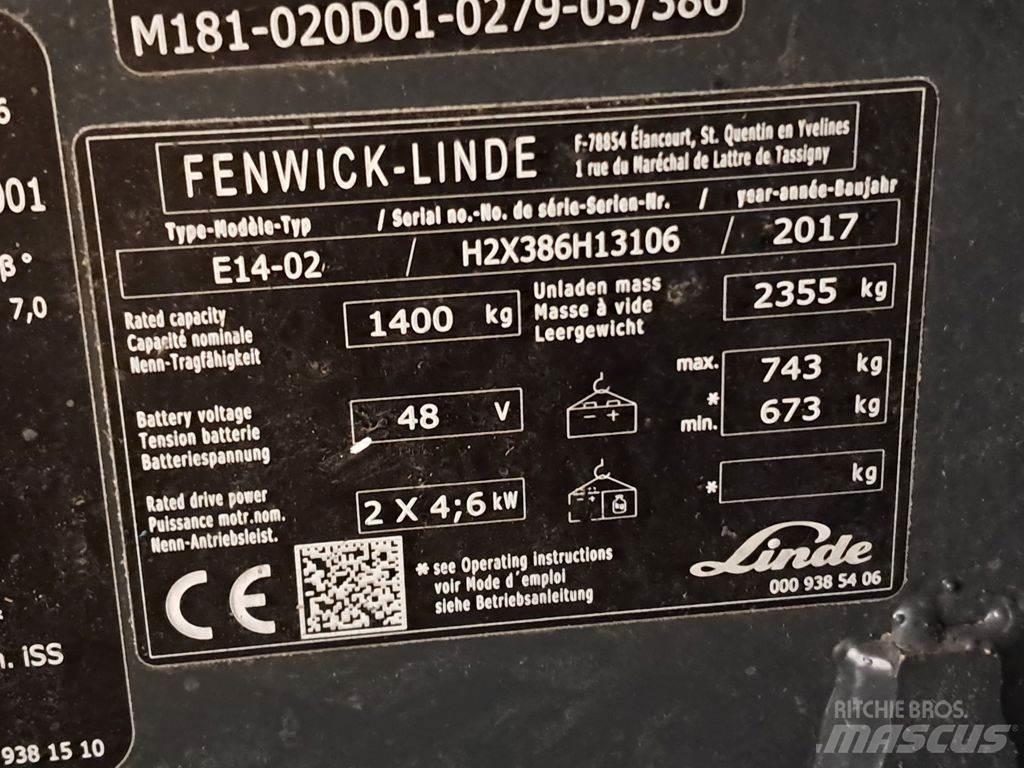 Linde E14-02 ion Elektriskie iekrāvēji