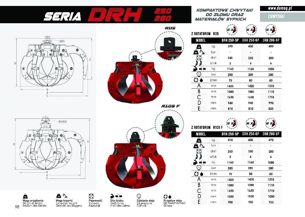  DEMOQ DRH280-6P Pašgrābji