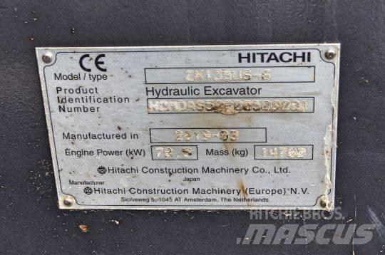 Hitachi ZX135 US-6 Kāpurķēžu ekskavatori