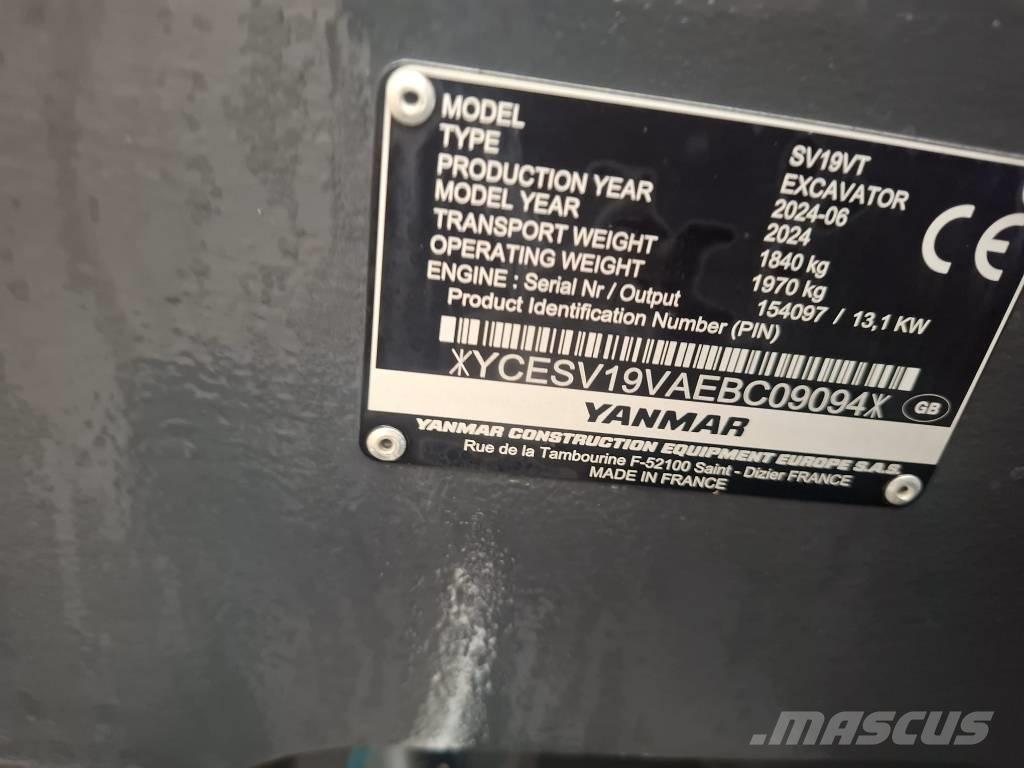 Yanmar SV 19 VT Mini ekskavatori < 7 t