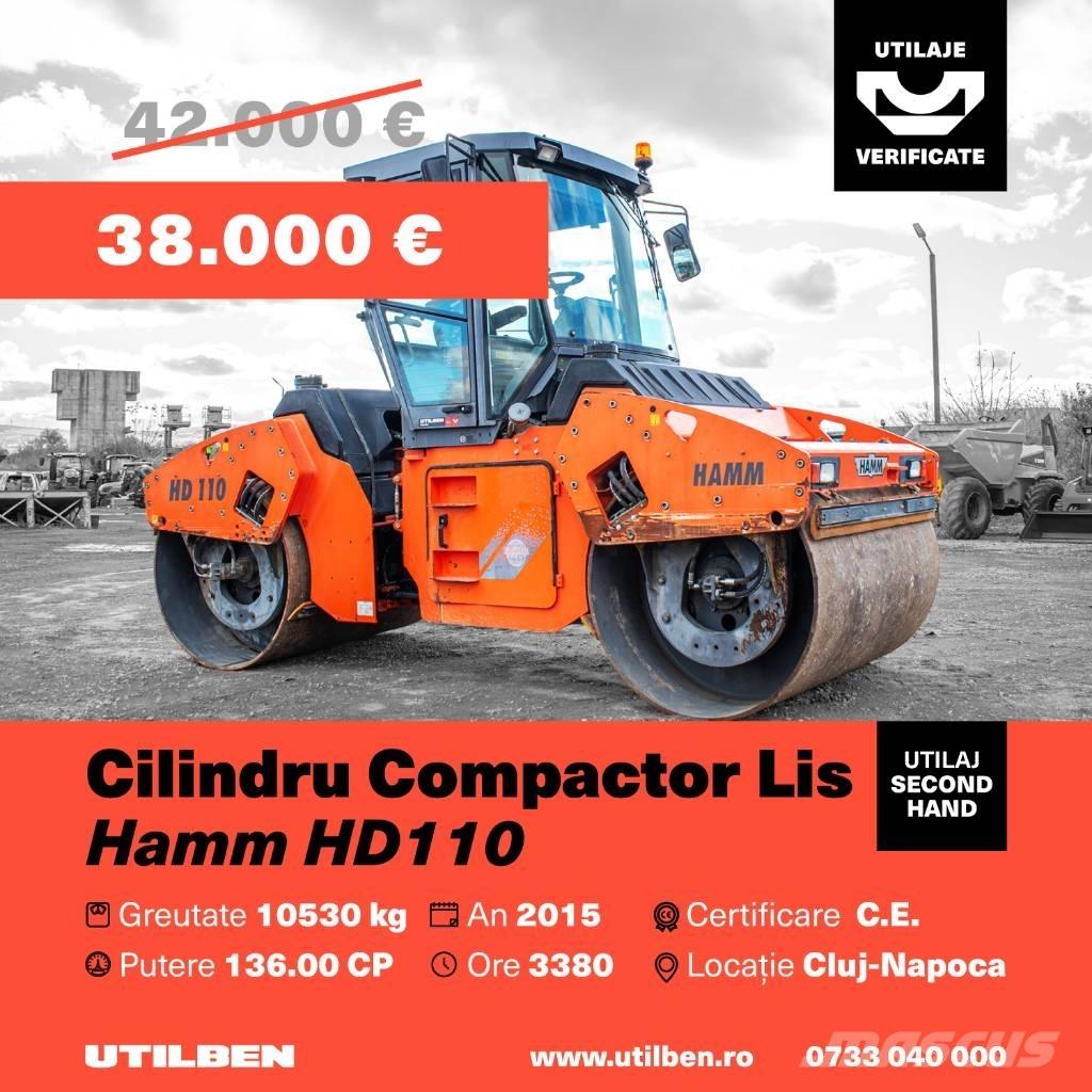 Hamm HD 110 Divvalču grunts veltņi