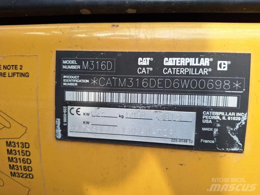 CAT M 316 D Ekskavatori uz riteņiem