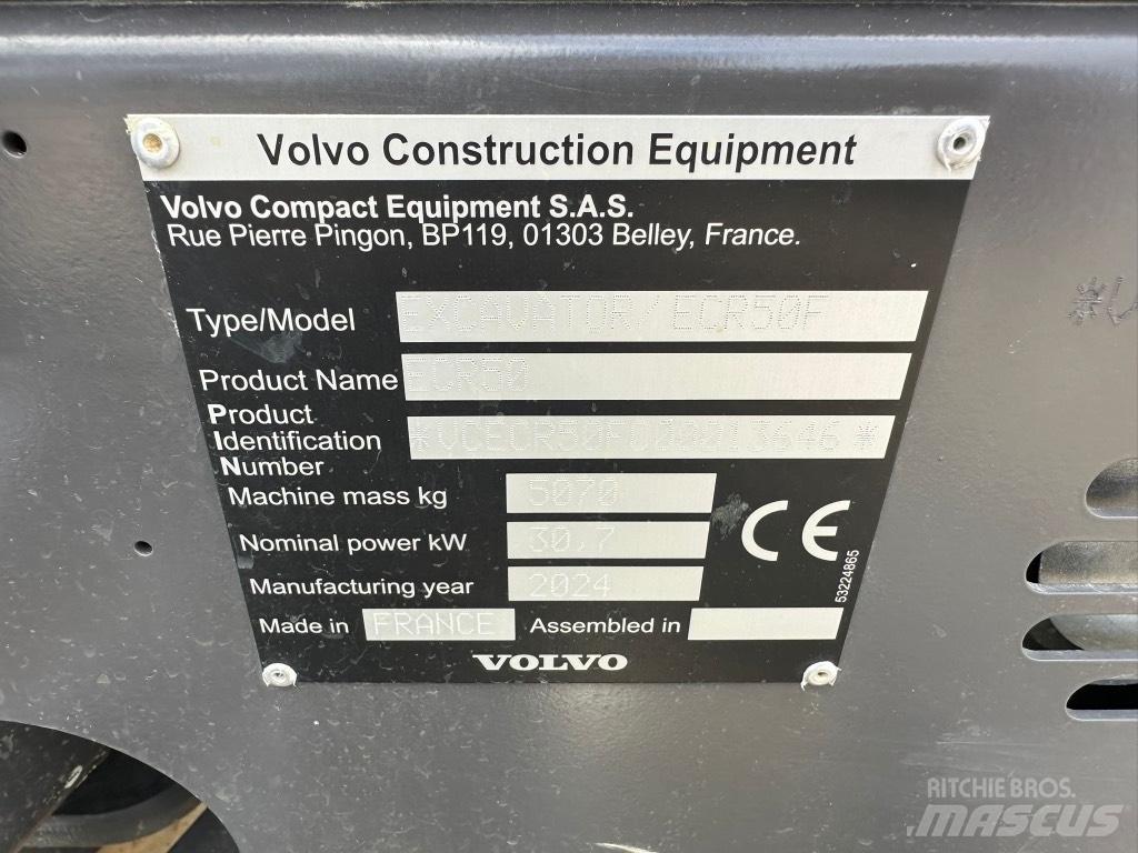 Volvo ECR50 F Mini ekskavatori < 7 t