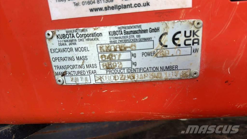 Kubota KX 080-5 Vidēja lieluma ekskavatori 7 t - 12 t