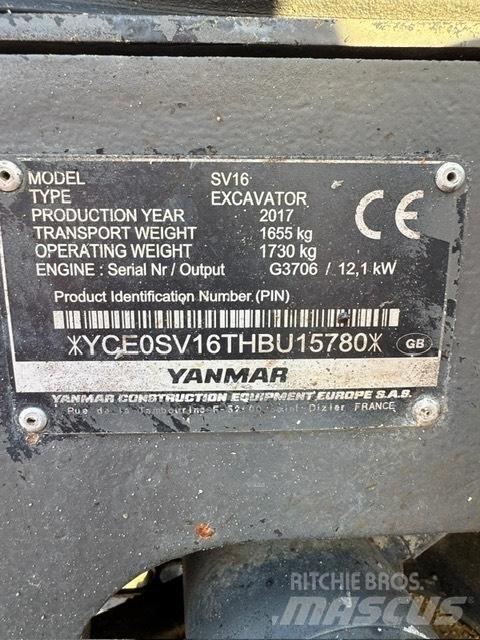 Yanmar SV 16 Mini ekskavatori < 7 t