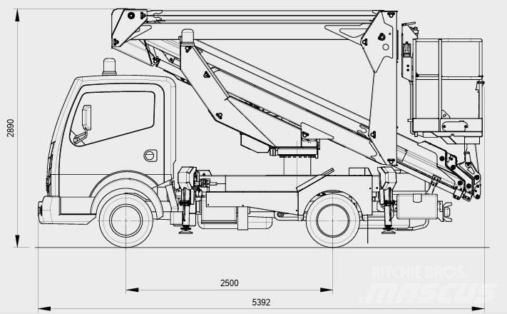 Palfinger P 240 AXE Pacēlāji uz automašīnas bāzes