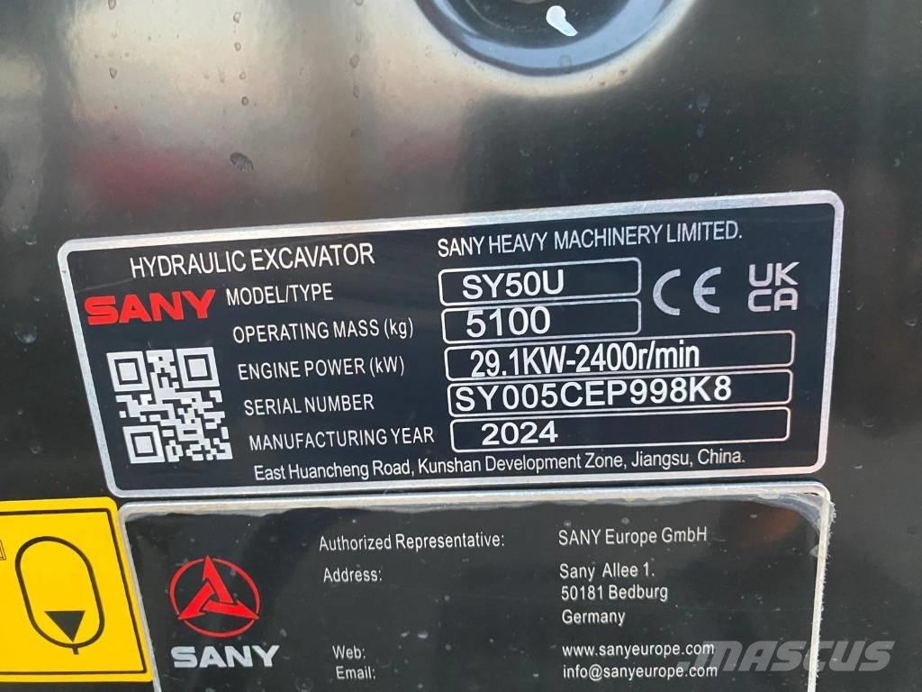 Sany SY 50 U Mini ekskavatori < 7 t