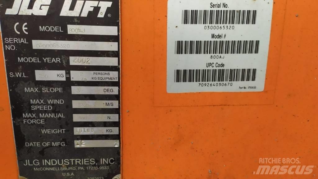 JLG 800 AJ Strēles pacēlāji