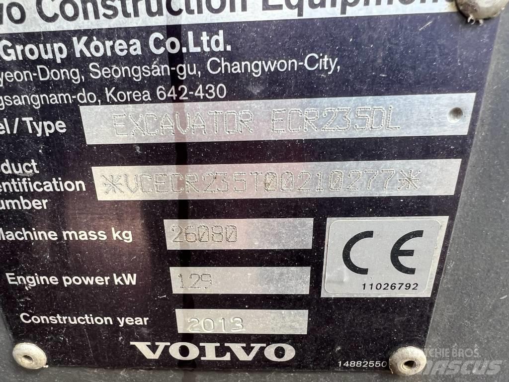 Volvo ECR235DL Kāpurķēžu ekskavatori