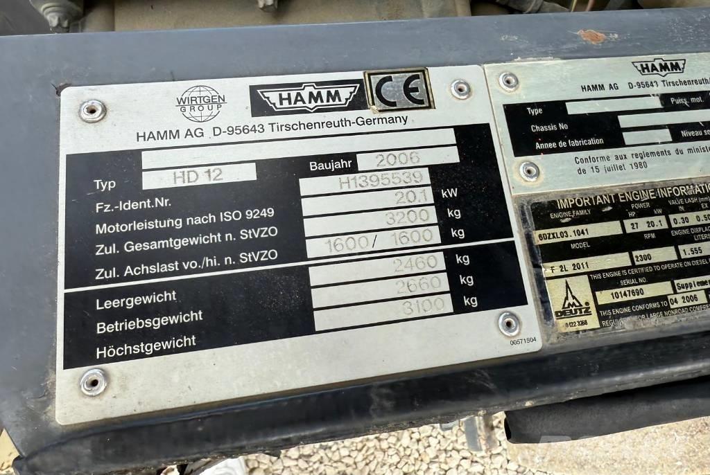 Hamm HD 12 Divvalču grunts veltņi