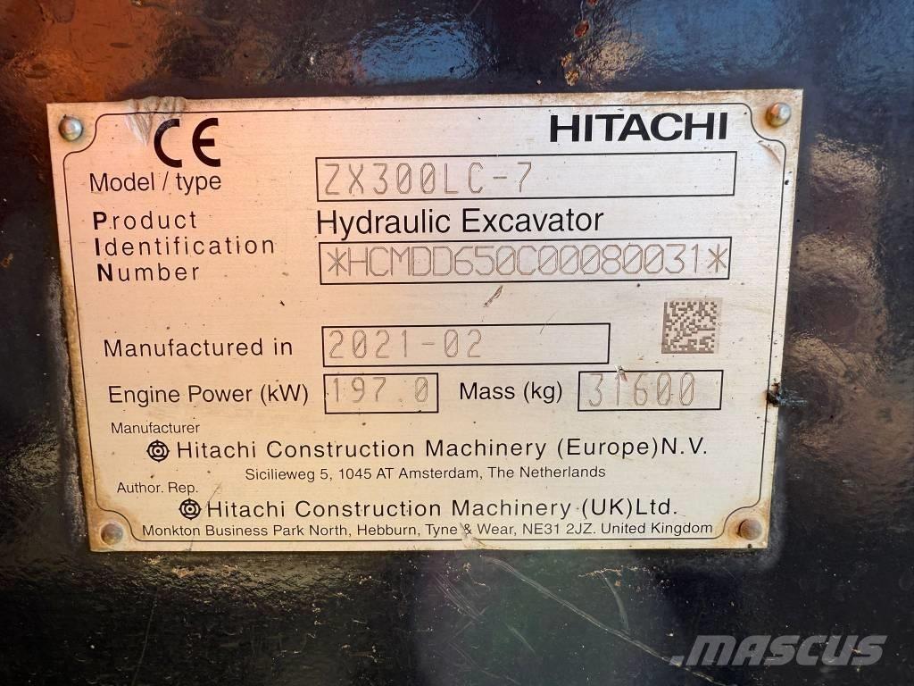 Hitachi ZX 300 LC-7 Kāpurķēžu ekskavatori