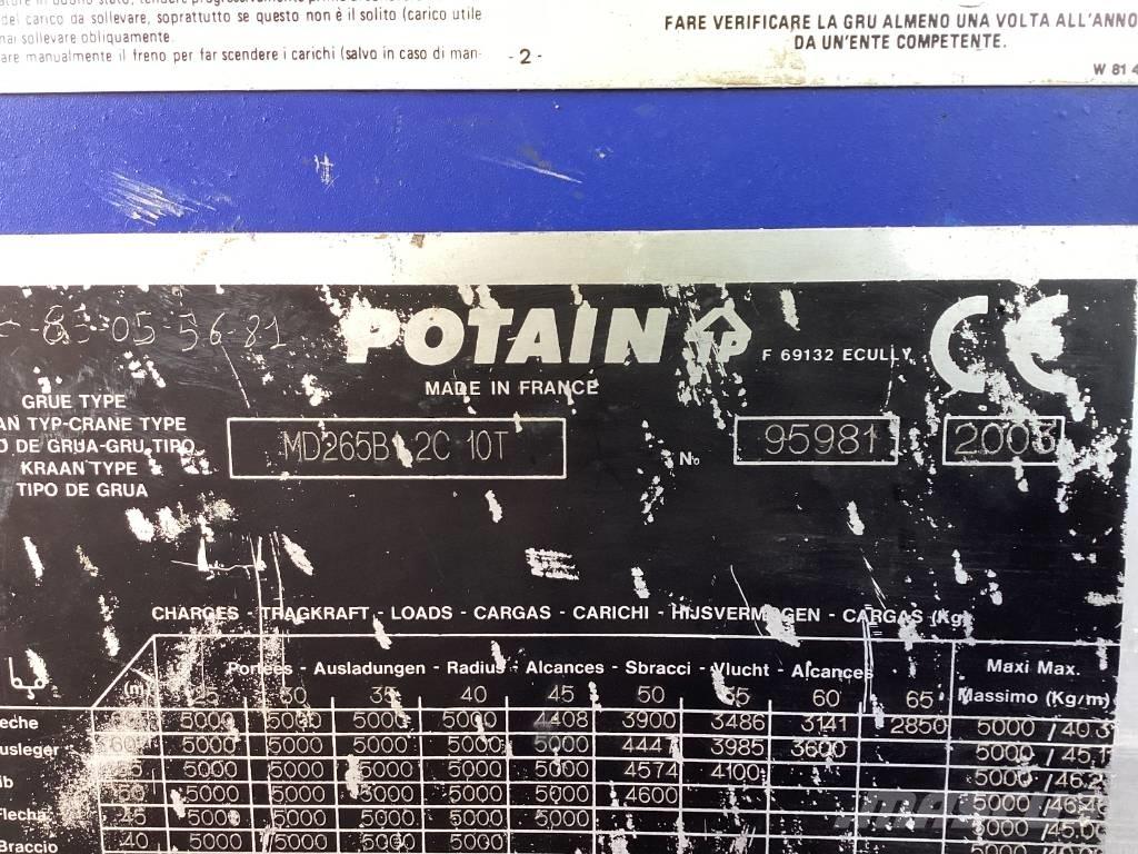 Potain MD265B1-J10 Torņa krāni