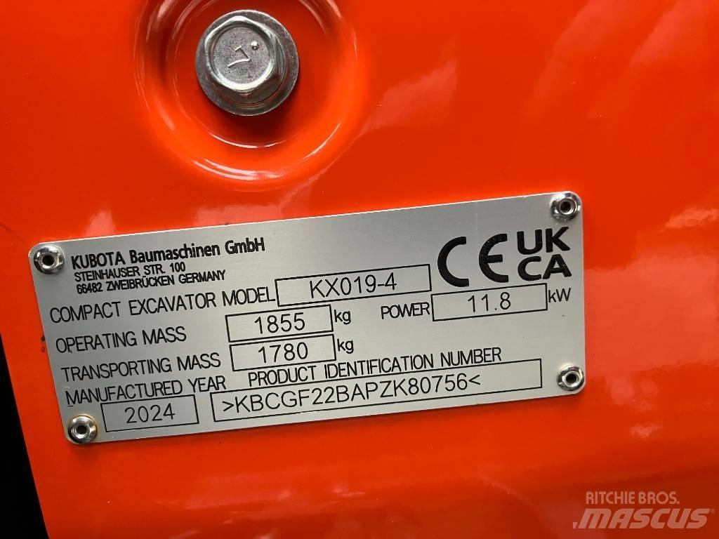Kubota KX 019-4 Mini ekskavatori < 7 t