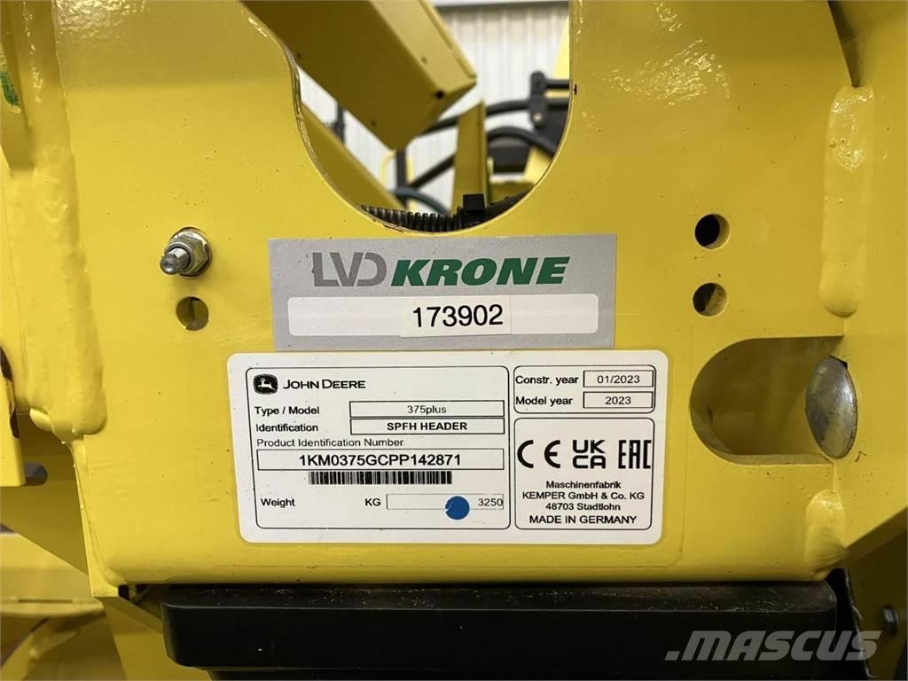Kemper 375Plus Ražas novākšanas kombainu papildaprīkojums