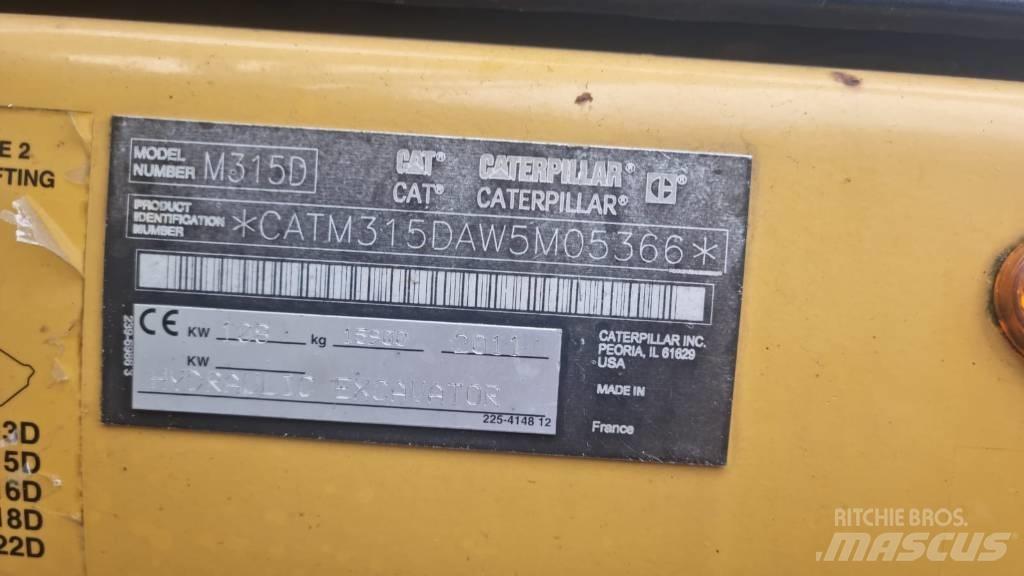 CAT M 315 D Ekskavatori uz riteņiem