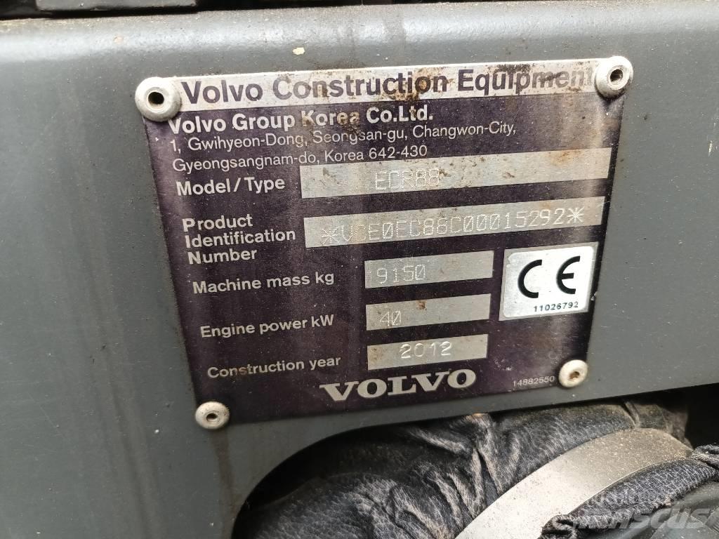 Volvo ECR 88 PLUS Vidēja lieluma ekskavatori 7 t - 12 t