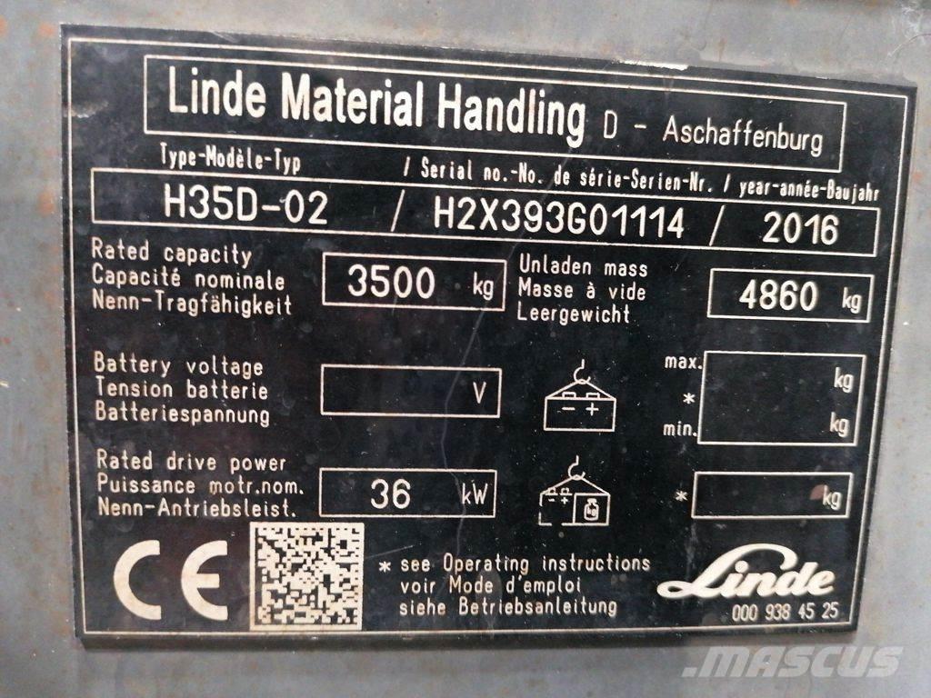 Linde H35D-02 Tehnika ar dīzeļa dzinēju