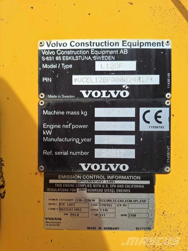 Volvo L 120 F Iekrāvēji uz riteņiem