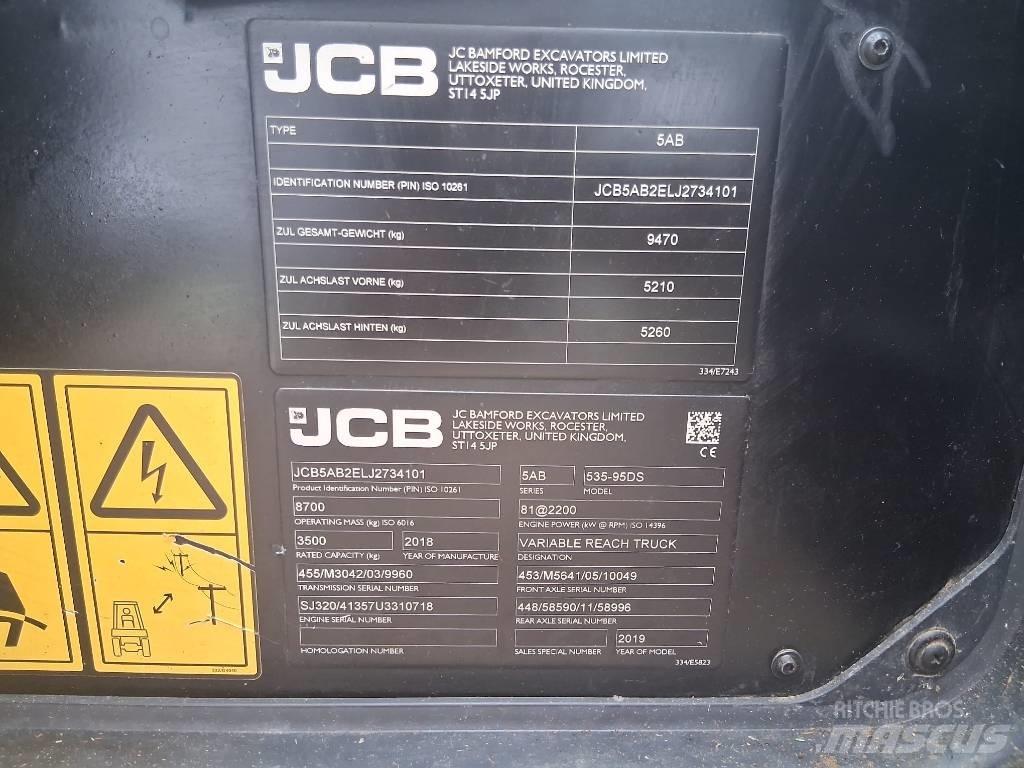 JCB 535-95 Teleskopiskie riteņu iekrāvēji