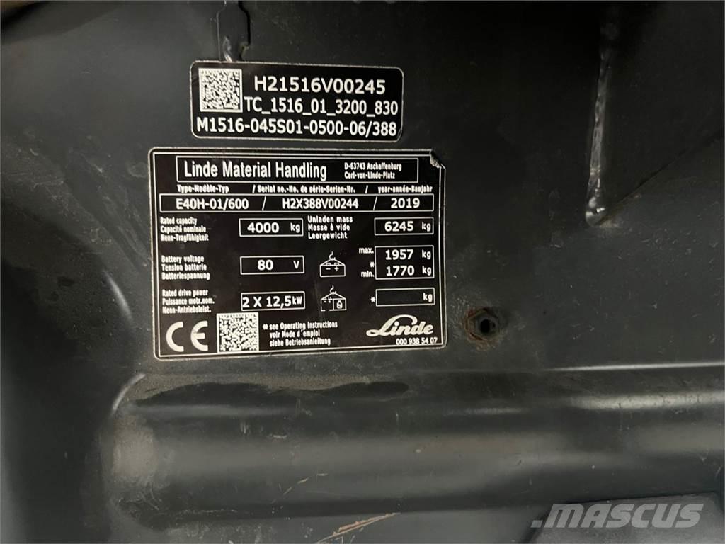 Linde E40H-01/600 Elektriskie iekrāvēji