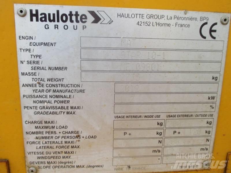 Haulotte Star 10 Vertikālie pacēlāji