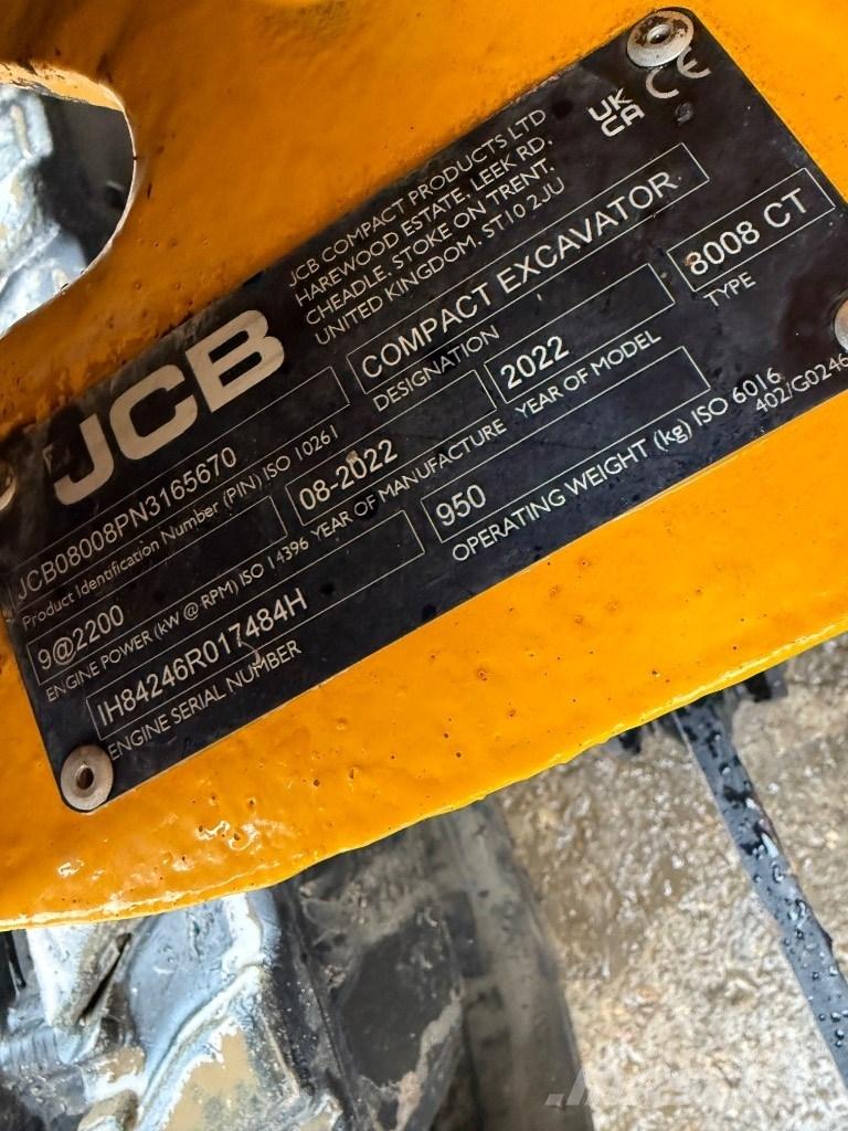 JCB 8008 CTS Mini ekskavatori < 7 t