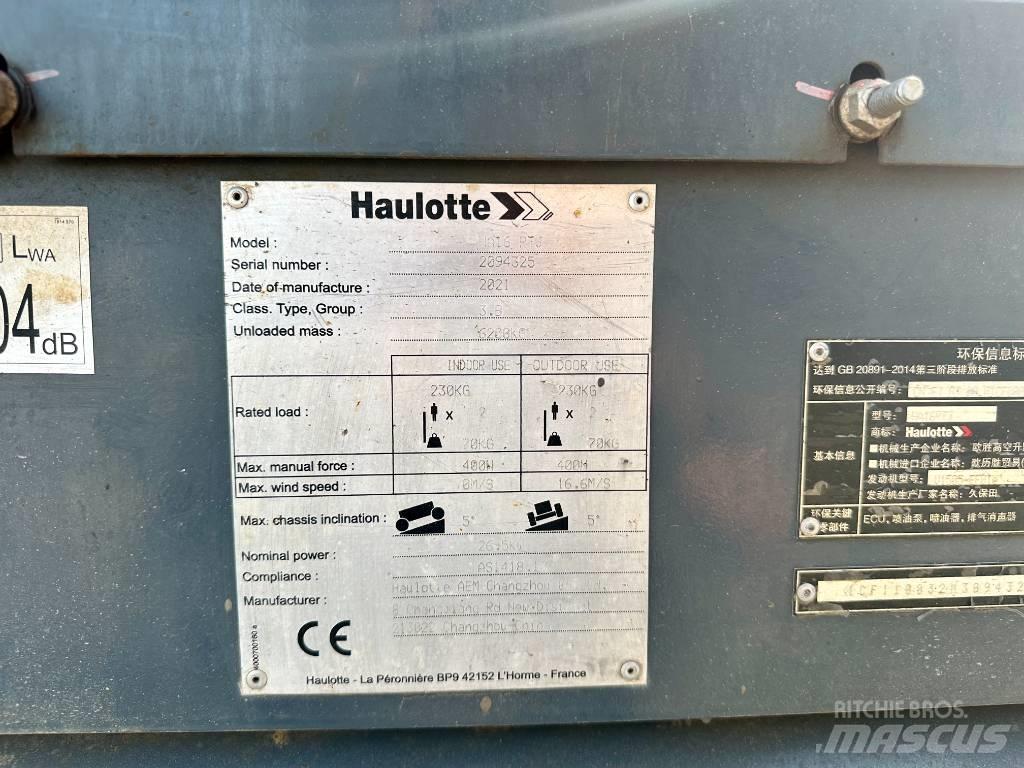 Haulotte HA16RTJ Strēles pacēlāji