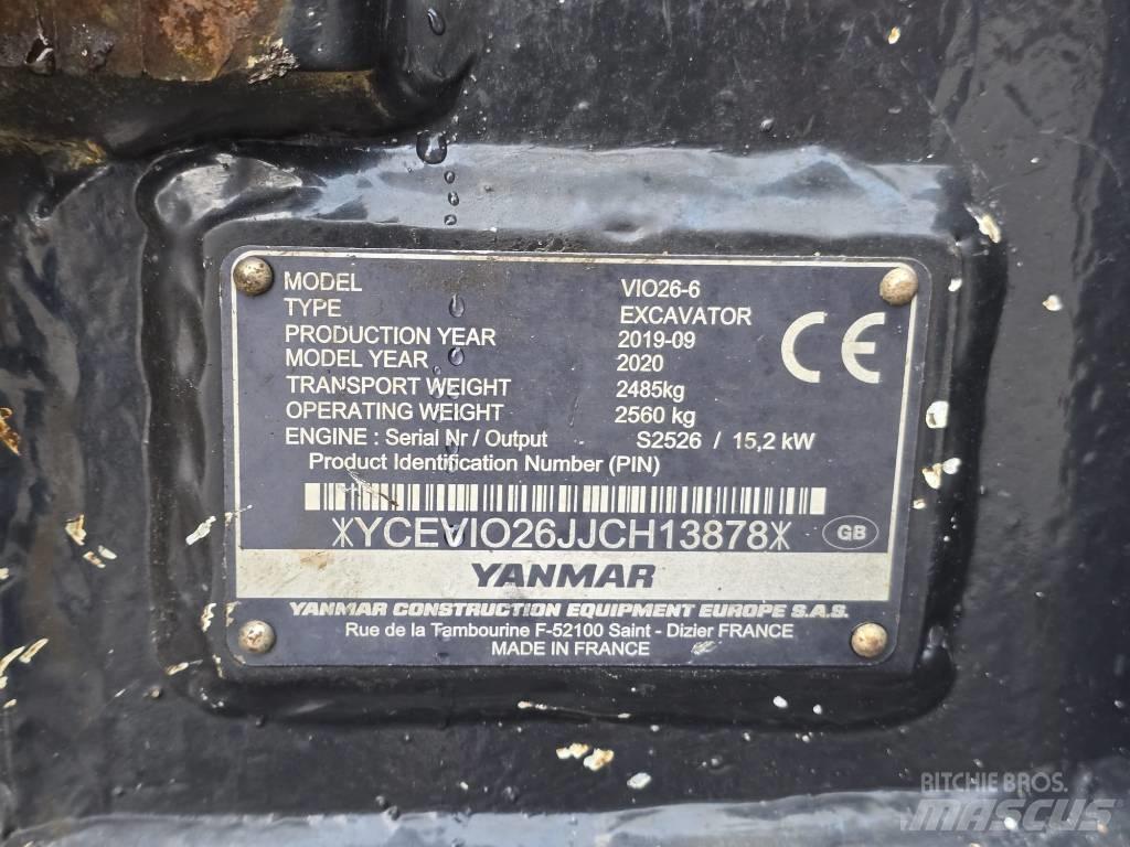 Yanmar VIO 26-6 Mini ekskavatori < 7 t