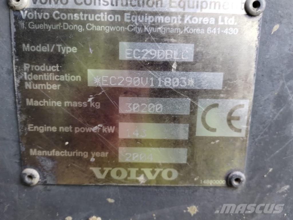 Volvo 290BLC Kāpurķēžu ekskavatori