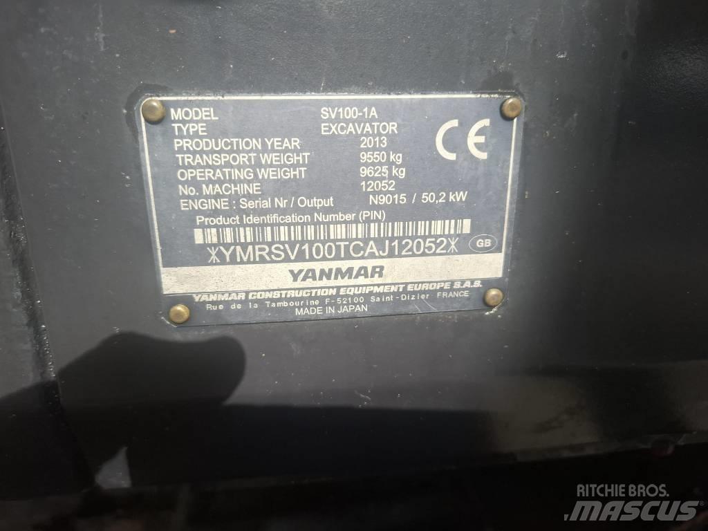 Yanmar SV 100-1A Vidēja lieluma ekskavatori 7 t - 12 t