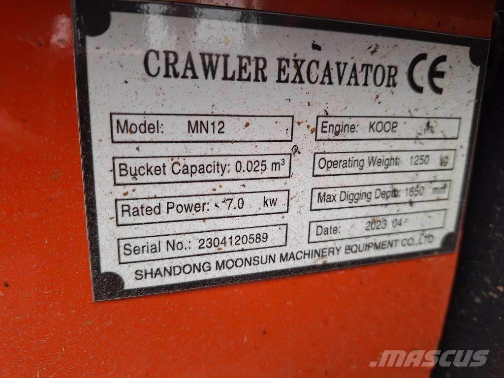  Moonsun MN12 Mini ekskavatori < 7 t